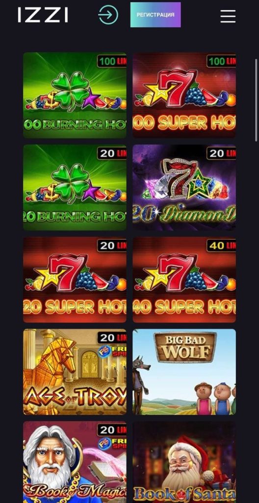 Мобільна Версія Izzi Casino